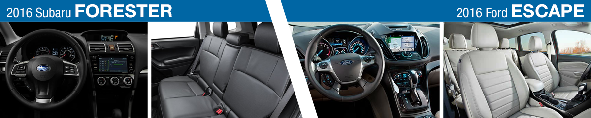 2016 Subaru Forester VS Ford Escape Interior Comparison