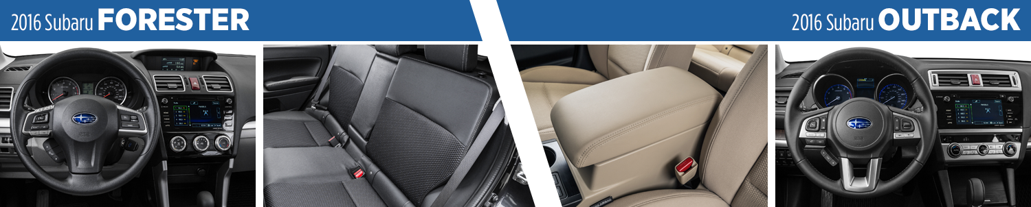 2016 Subaru Forester vs Outback Interior Comparison