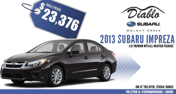 Concord New 2013 Subaru Impreza Premium Discount Sales Special serving Walnut Creek, California Concord New 2013 Subaru Impreza Premium Discount Sales Special serving Walnut Creek, California