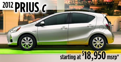 View details on the New 2012 Toyota Prius c at Eddy's Toyota 2012 Toyota Prius c at Eddy's Toyota serving Wichita, Kansas