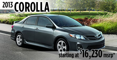 View details on the New 2013 Toyota Corolla at Eddy's Toyota 2013 Toyota Corolla at Eddy's Toyota serving Wichita, Kansas