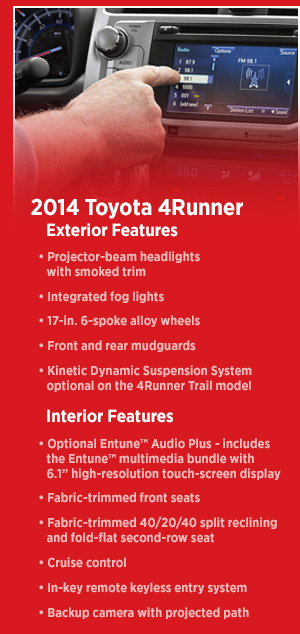2014 Toyota 4Runner Features at Eddy's Toyota of Wichita