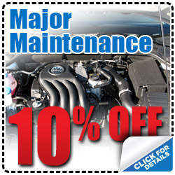 Hiley Volkswagen Major Maintenance Service Special Discount Coupon serving Dallas, Texas