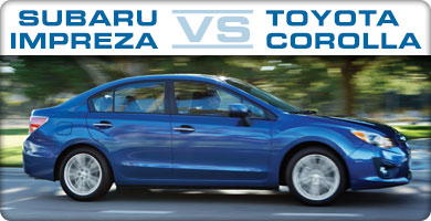 Subaru Impreza vs Toyota Corolla Comparison serving San Diego, National City, El Cajon, Carlsbad, and Escondido, California
