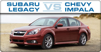 Subaru Legacy vs Chevy Impala Comparison serving San Diego, National City, El Cajon, Carlsbad, and Escondido, California