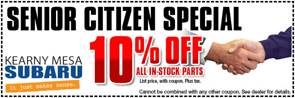 Kearny Mesa Subaru Seniors Discount Coupon