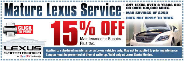Mature Lexus Service Special Los Angeles
