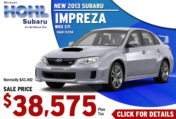 2013 Subaru Impreza STI Sales Special Reno, NV