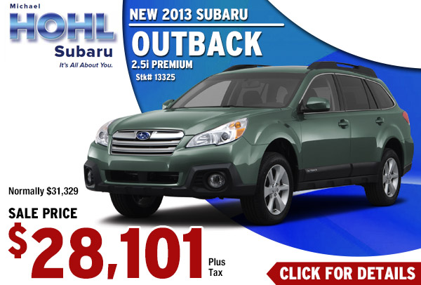 2013 Subaru Outback 2.5i Premium Special Sales Offer Reno, NV