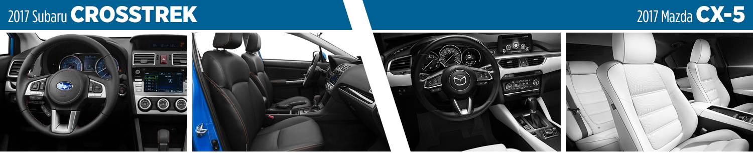 2017 Subaru Crosstrek vs 2017 Mazda CX-5 Interior Comparison