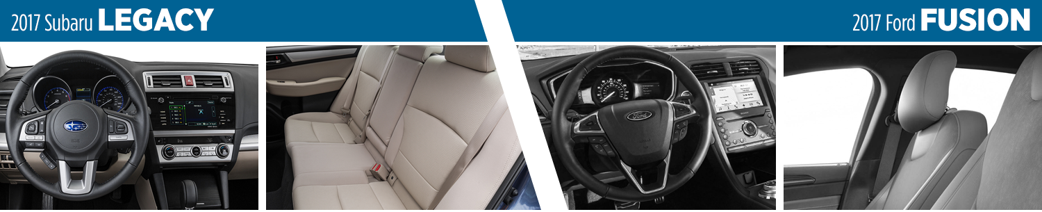 2017 Subaru Legacy VS 2017 Ford Fusion Interior Comparison