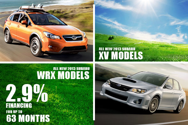 New 2013 Subaru Impreza WRX & XV Models 2.9% Financing for 63 months in Salt Lake City, Utah