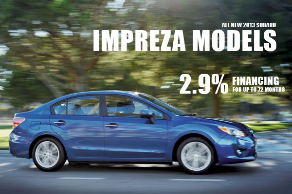 New 2013 Impreza 2.9% Financing for 72 months in Salt Lake City, Utah