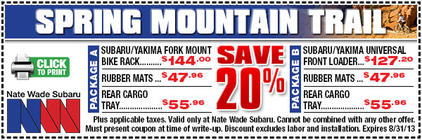 Subaru Mountain Trail Parts Special Salt Lake City, Utah