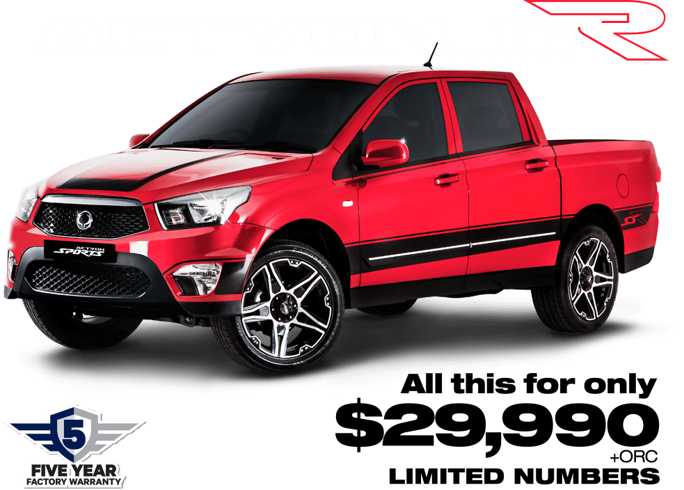 Purchase a new 2017 SsangYong Actyon SSR and save for a limited time! Contact SsangYong for more details