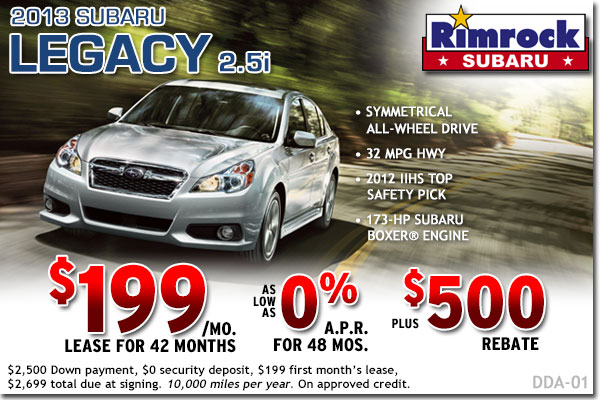 Billings New 2013 Subaru Legacy 2.5i Sales & Lease Special Discount Offers serving Montana