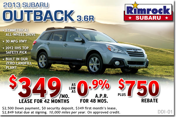 Billings 2013 Subaru Outback 3.6R Sales & Lease Special Offers serving Montana