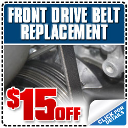 Subaru Front Drive Belt Replacement Service Discount 
Coupon, Los Angeles, Pasadena, Santa Monica, San Fernando