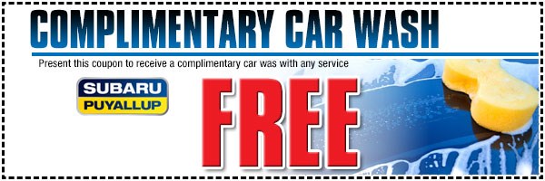 Puyallup Subaru Free Car Wash Service Special serving Seattle, WA