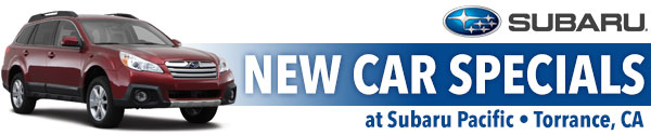 Take advantage of our Monthly New Subaru Vehicle Specials availble near Los Angeles, California