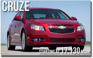 New 2013 Chevy Cruze at Wentworth Chevrolet Portland, Oregon City, Vancouver WA, Beaverton, Gresham, OR