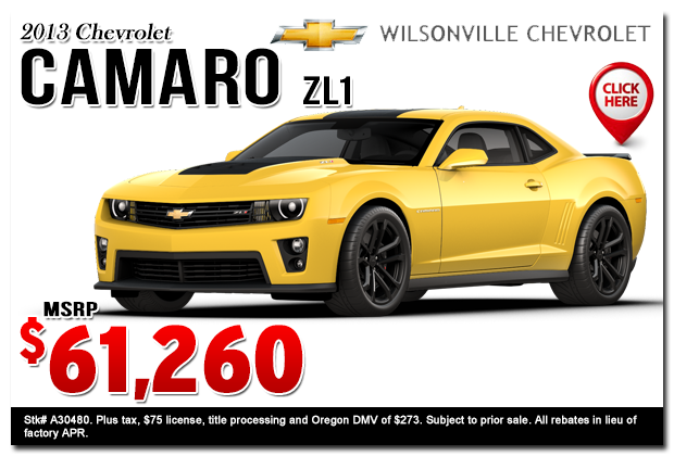 Portland Chevrolet Camaro ZL1 Sales Special Salem, Oregon