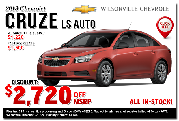 2013 Chevrolet Cruze LS Sales Special Portland, Oregon