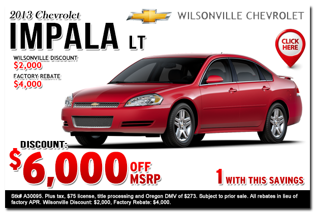 2013 Chevrolet Impala Sales Special Portland, Oregon