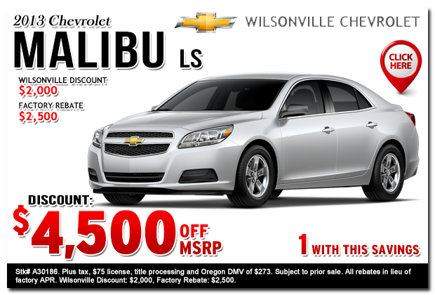 Portland 2013 Chevrolet Malibu LS Sales Special Salem, Oregon