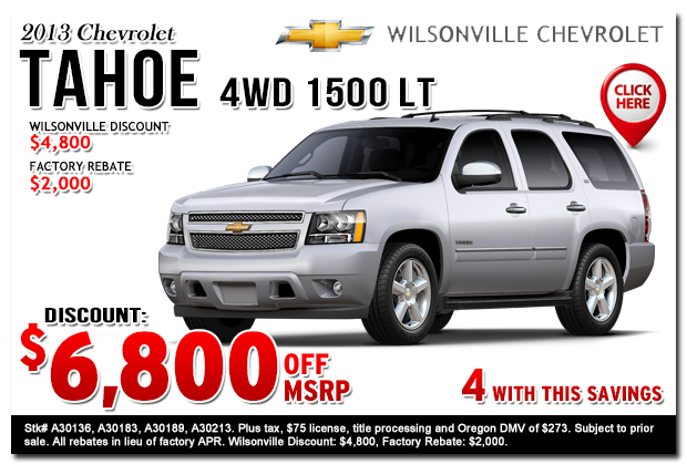 2013 Chevrolet Tahoe Sales Special Portland, Oregon