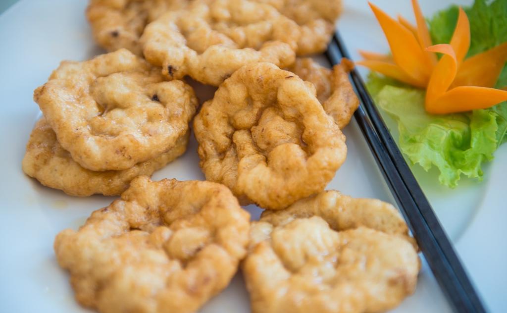 fried squid pancakes, Halong Bay, Vietnam