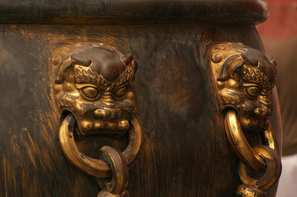 gold gilded water tanks, Forbidden City, Beijing