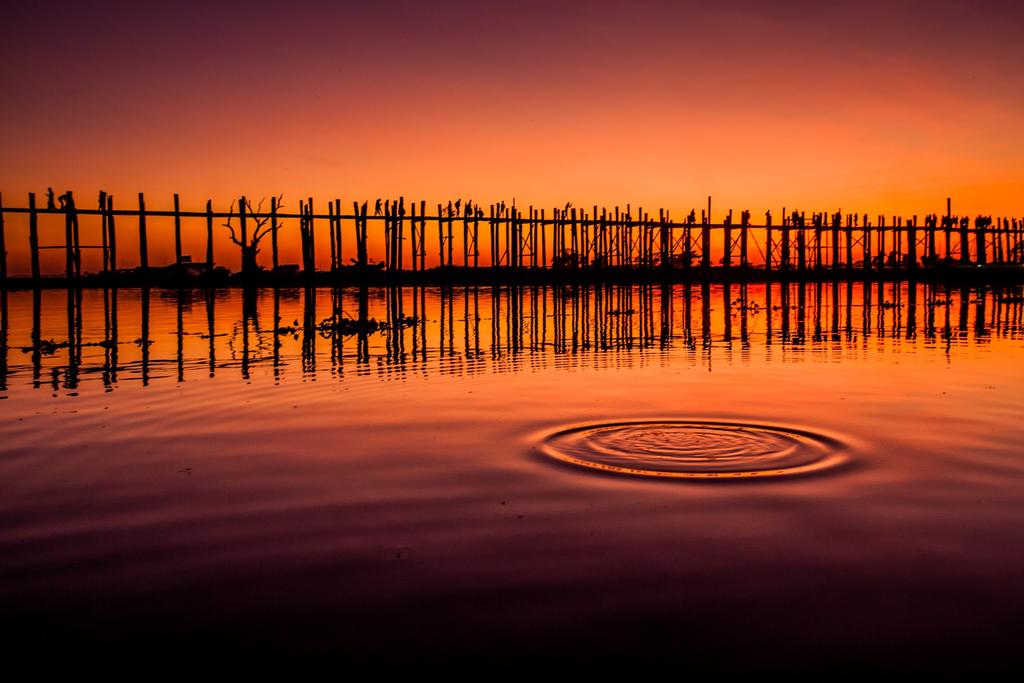 U Bein bridge at sunset, Mandalay