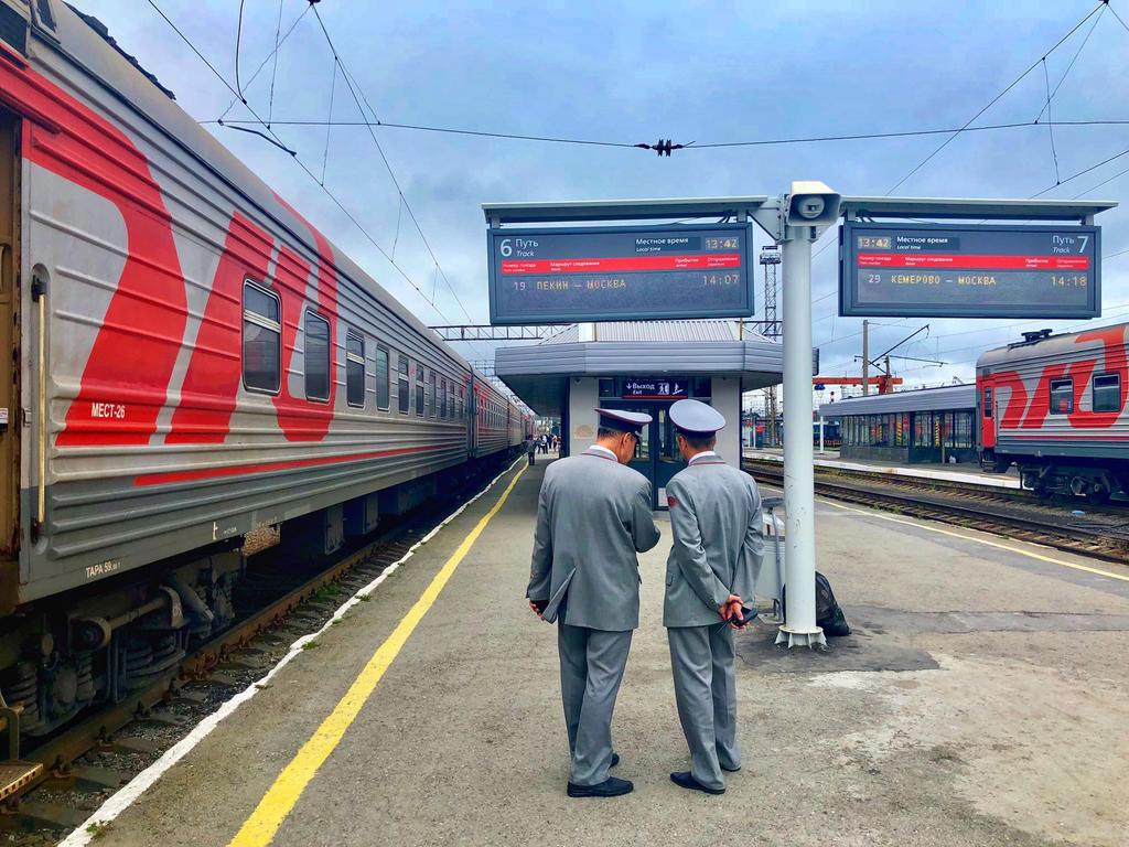 Moscow railway station, Beijing to Moscow by train