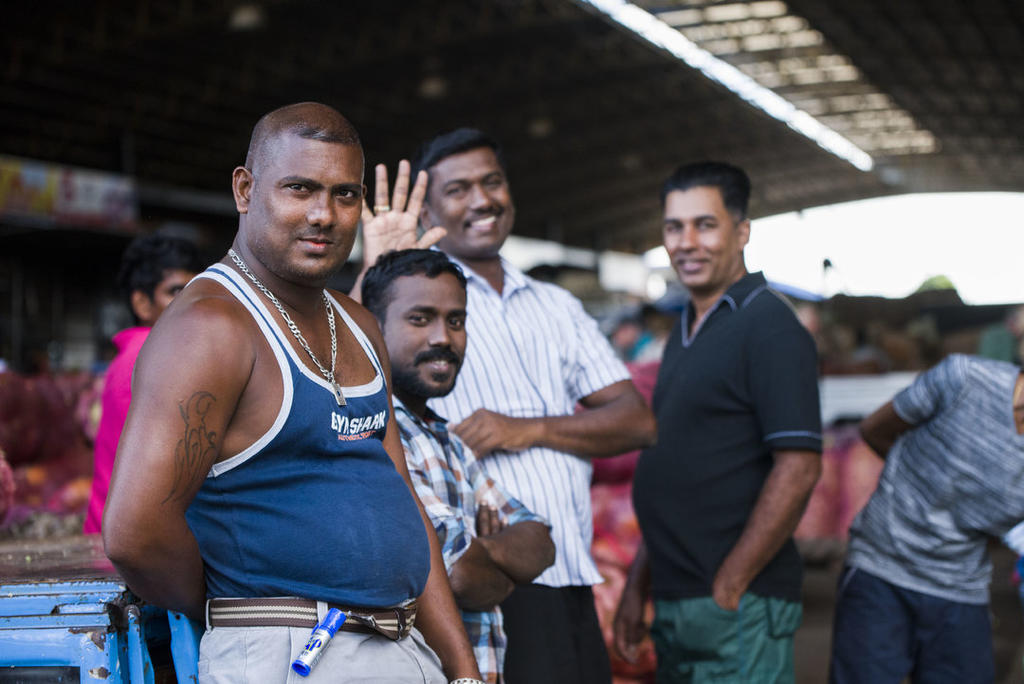 Sri Lankans in a local market