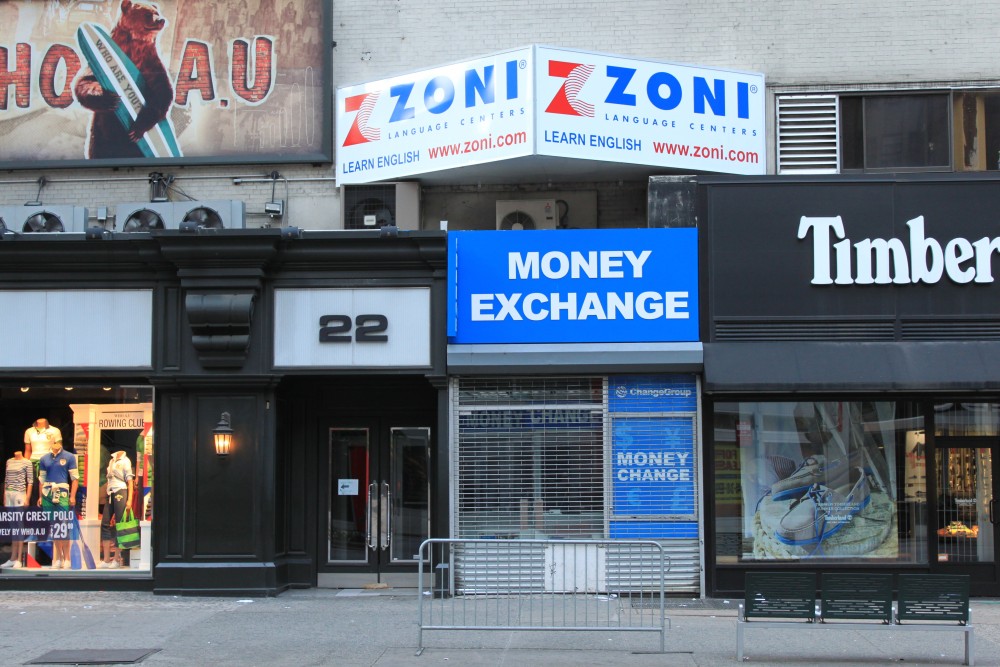 Money Exchange In Nyc Locations Exterior Facade Money Exchange At