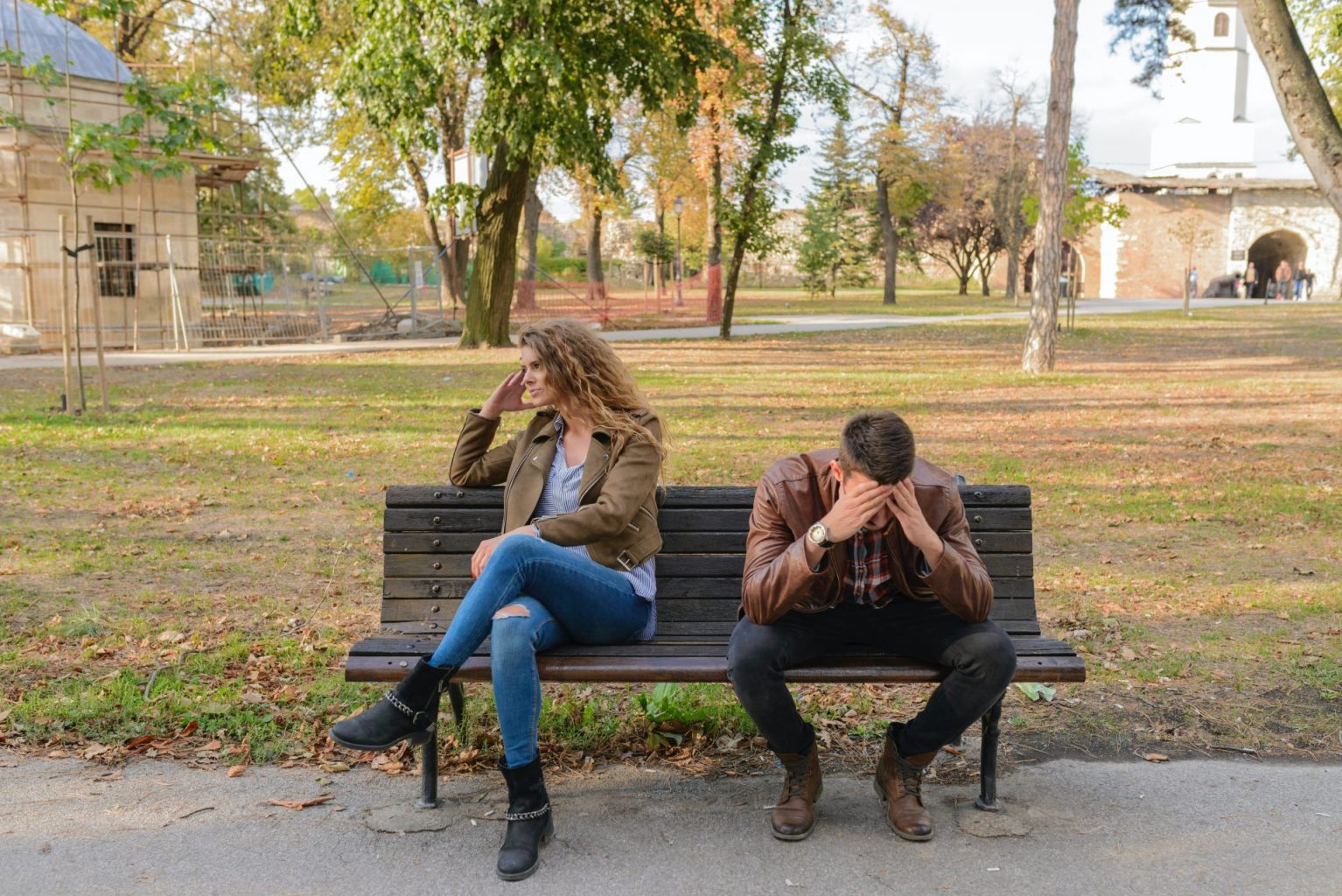 A married couple experiencing conflict