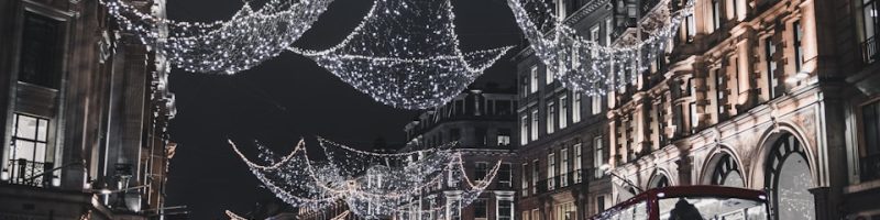 street with angel light artwork