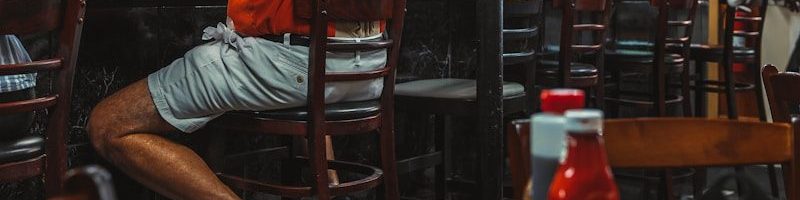 a person sitting at a table