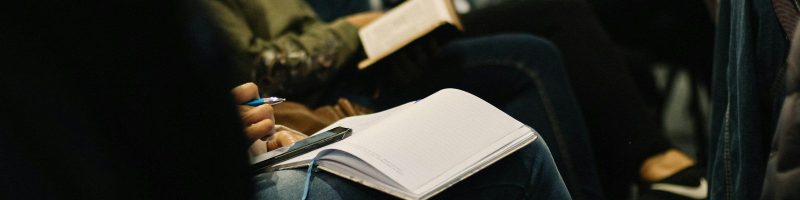 woman reading book