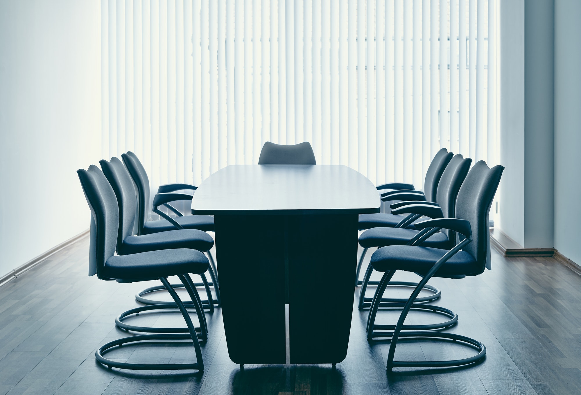 Table and chairs in office