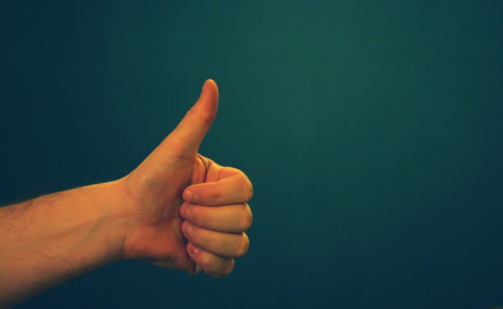 fazendo joinha parceria thumbs up