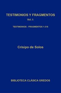 Descargar Testimonios y fragmentos I. Testimonios. Fragmentos 1-318 (Biblioteca Clásica Gredos) pdf, epub, ebook