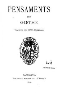 Descargar Pensaments den Goethe [ en català ] (Catalan Edition) pdf, epub, ebook