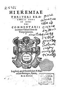 Descargar Hieremiae Thriveri… Commentarii in Omnes Galeni Libros de Temperamentis pdf, epub, ebook