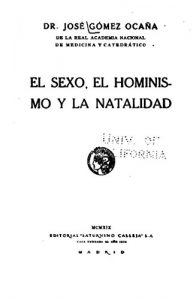 Descargar El sexo, el hominismo y la natalidad pdf, epub, ebook