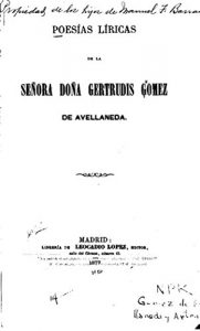 Descargar Poesías líricas de la Señora Doña Gertrudis Gómez de Avellaneda pdf, epub, ebook