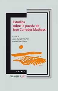Descargar Estudios sobre la poesía de José Corredor-Matheos pdf, epub, ebook