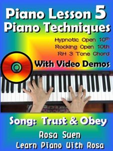 Descargar Piano Lesson #5 – Easy Piano Techniques – Hypnotic Open 10th, Rocking Open 10th, Embellish RH chords with video demos: Piano Tutorials (Learn Piano) (English Edition) pdf, epub, ebook