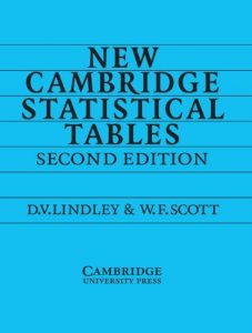 Download New Cambridge Statistical Tables pdf, epub, ebook